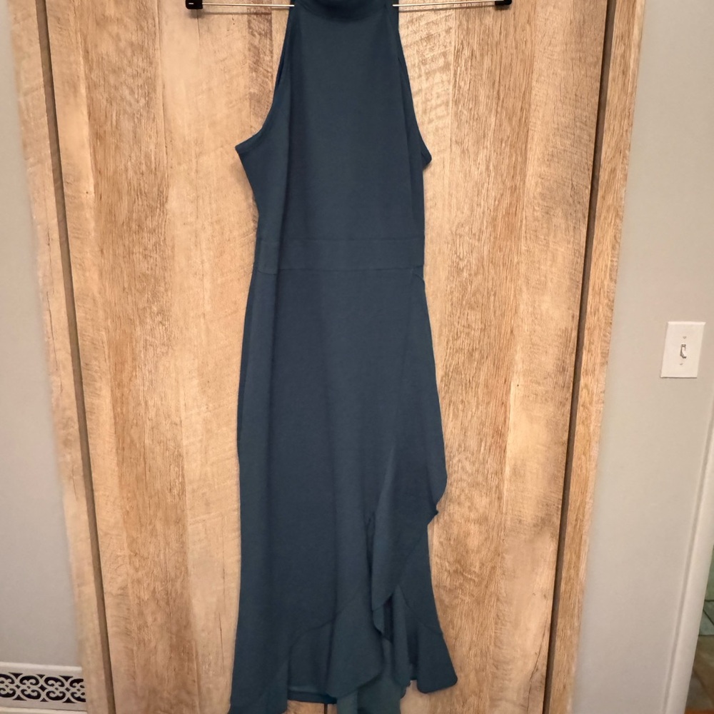 NWT Elegant Blue Teal Halter Dress